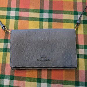 Coach purse, light blue, new